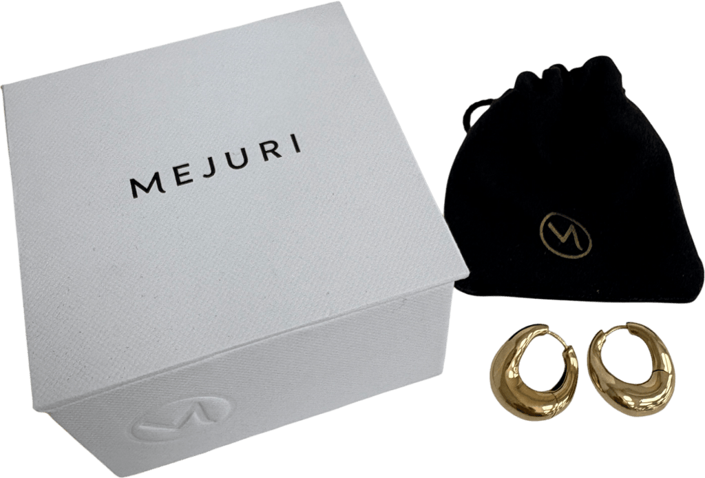Mejuri Dôme 18k Gold Vermeil Figure Hoops - Reliked