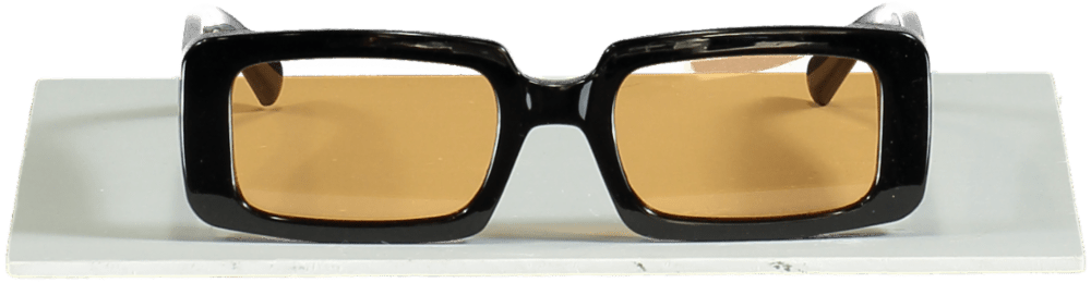 MELLER Black / Orange Kisai Rectangle Sunglasses - Reliked