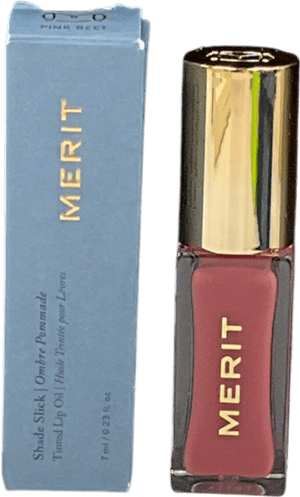 merit Shade Slick Tinted Lip Oil Pink Beet 7ml - Reliked