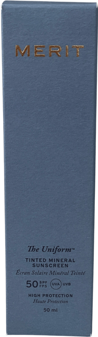 merit The Uniform Tinted Mineral Sunscreen Spf 50 24 50ml - Reliked