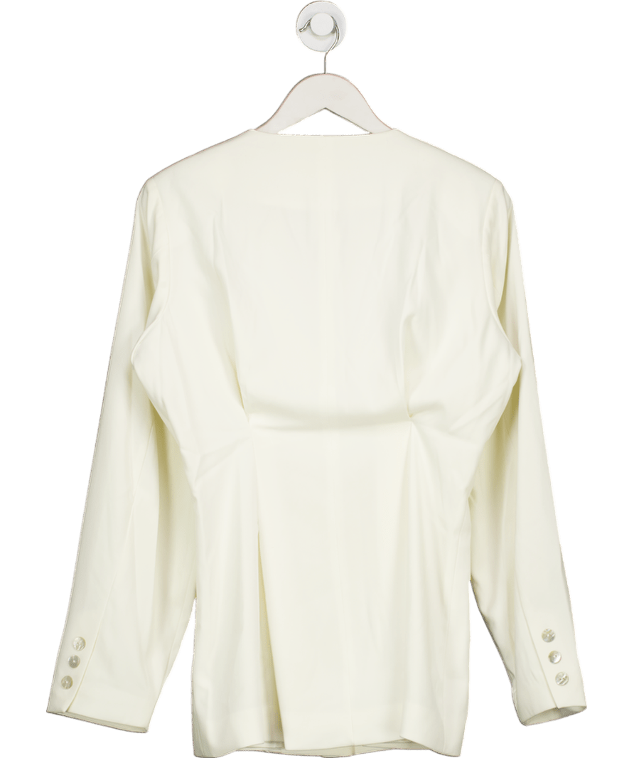 Meshki Cream Balloon Sleeve Jacket - Ivory UK M - Reliked