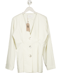 Meshki Cream Balloon Sleeve Jacket - Ivory UK M - Reliked