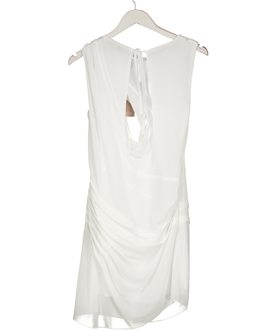 Meshki Oria Chiffon Mini Dress - White UK S - Reliked