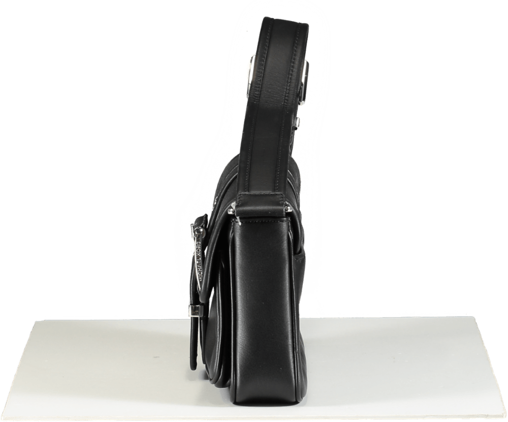 Michael Kors Black Colby Medium Leather Shoulder Bag - Reliked