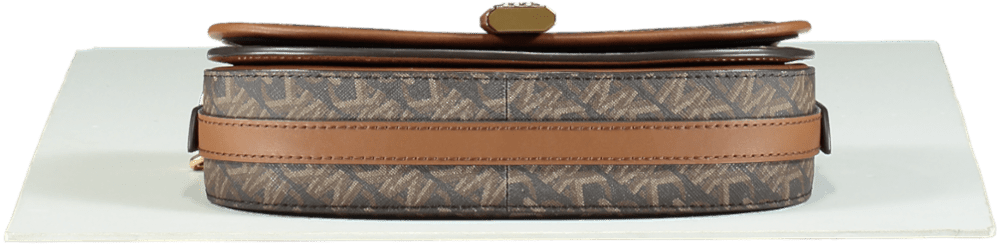 Michael Kors Brown Mila Faux Leather Small Chain Messenger Chain Bag - Reliked