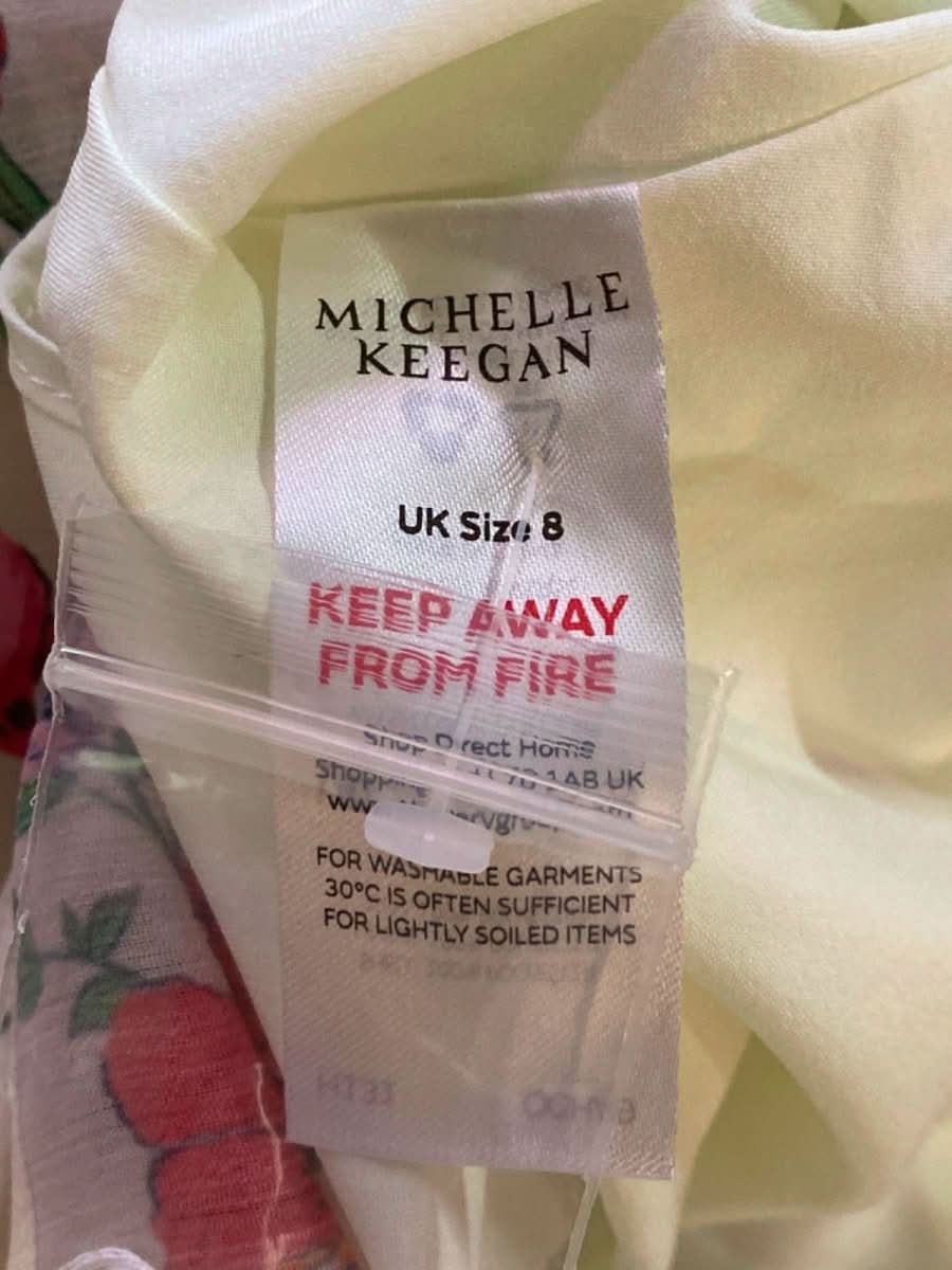 Michelle Keegan Cream Floral Mini Dress UK 8 - Reliked