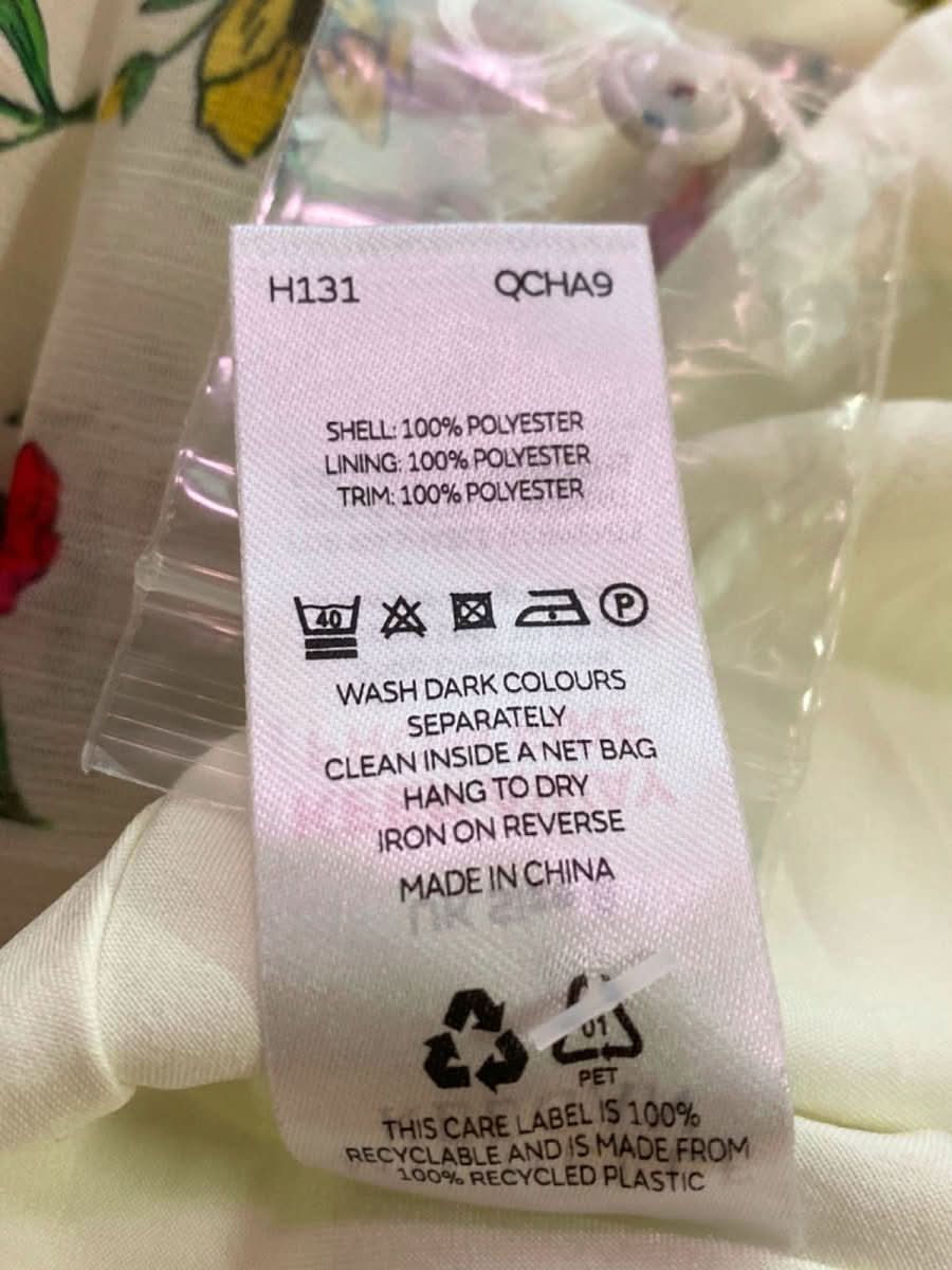 Michelle Keegan Cream Floral Mini Dress UK 8 - Reliked