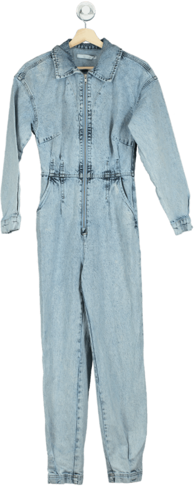 Michelle Keegan Light Denim Jumpsuit UK 8 - Reliked