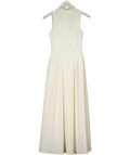Michelle Keegan Pleated Corset Sleeveless Dress - Cream UK 6 - Reliked