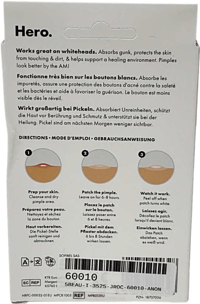 mighty patch Hero Mighty Patch Original Spot Patches, 24 Hydrocolloid Pimple Patches The Original X24 - Reliked