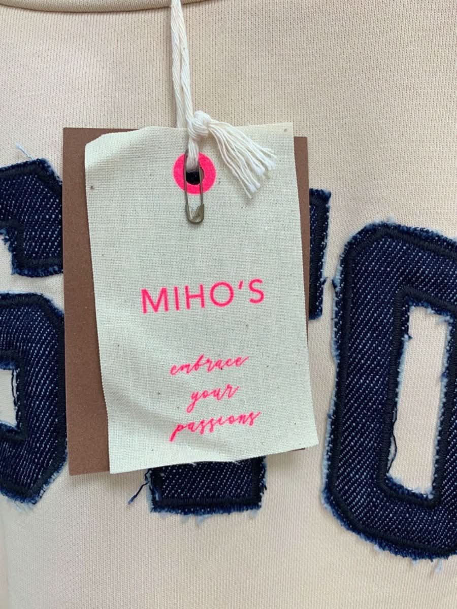 Miho's Beige Boston Sweatshirt One Size - Reliked