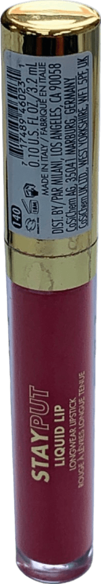 Milani Stay Put Liquid Lipstick 140 The Moment 3.1ml - Reliked