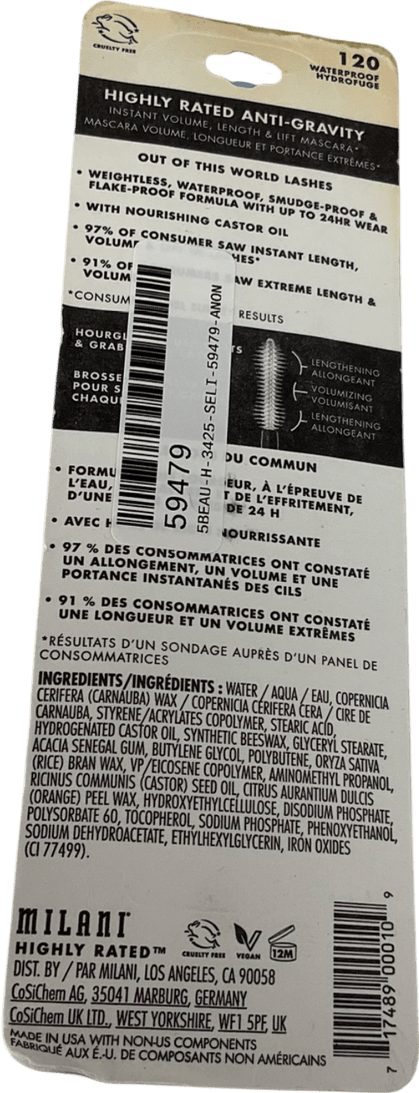 Milani Waterproof Mascara 120 11.5ml - Reliked