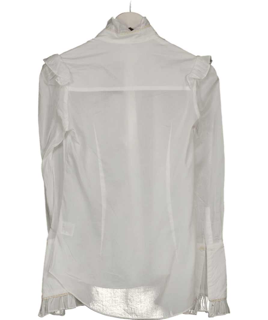 Millie Mackintosh White Flare Sleeve Shirt UK 8 - Reliked