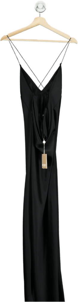 Mimii Black Spaghetti Strap Slip Dress UK S - Reliked