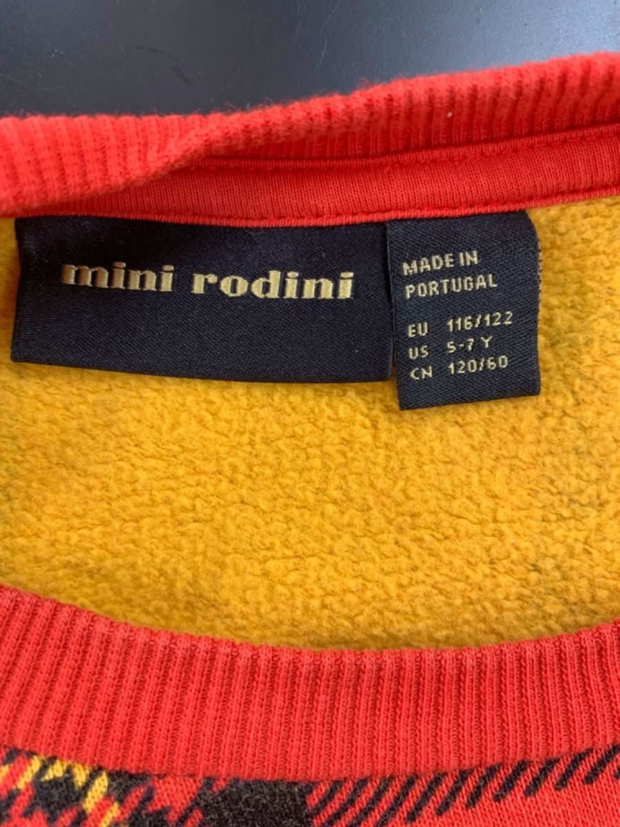 Mini Rodini Red Checkered Sweatshirt 116/122 - Reliked