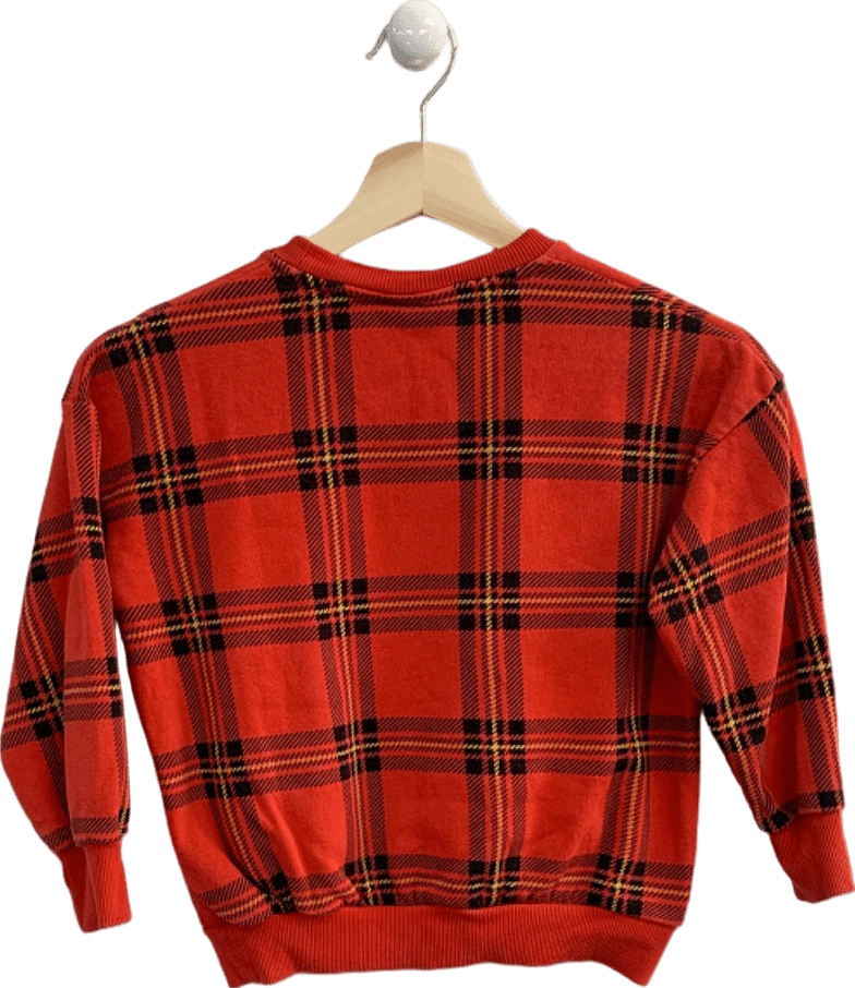 Mini Rodini Red Checkered Sweatshirt 116/122 - Reliked