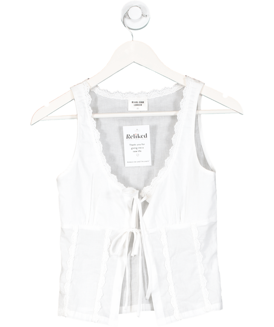 MINKA DINK LONDON The Iris Cami - White UK XS - Reliked