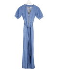 Mint Velvet Blue Denim Short Sleeve Jumpsuit UK 6 - Reliked