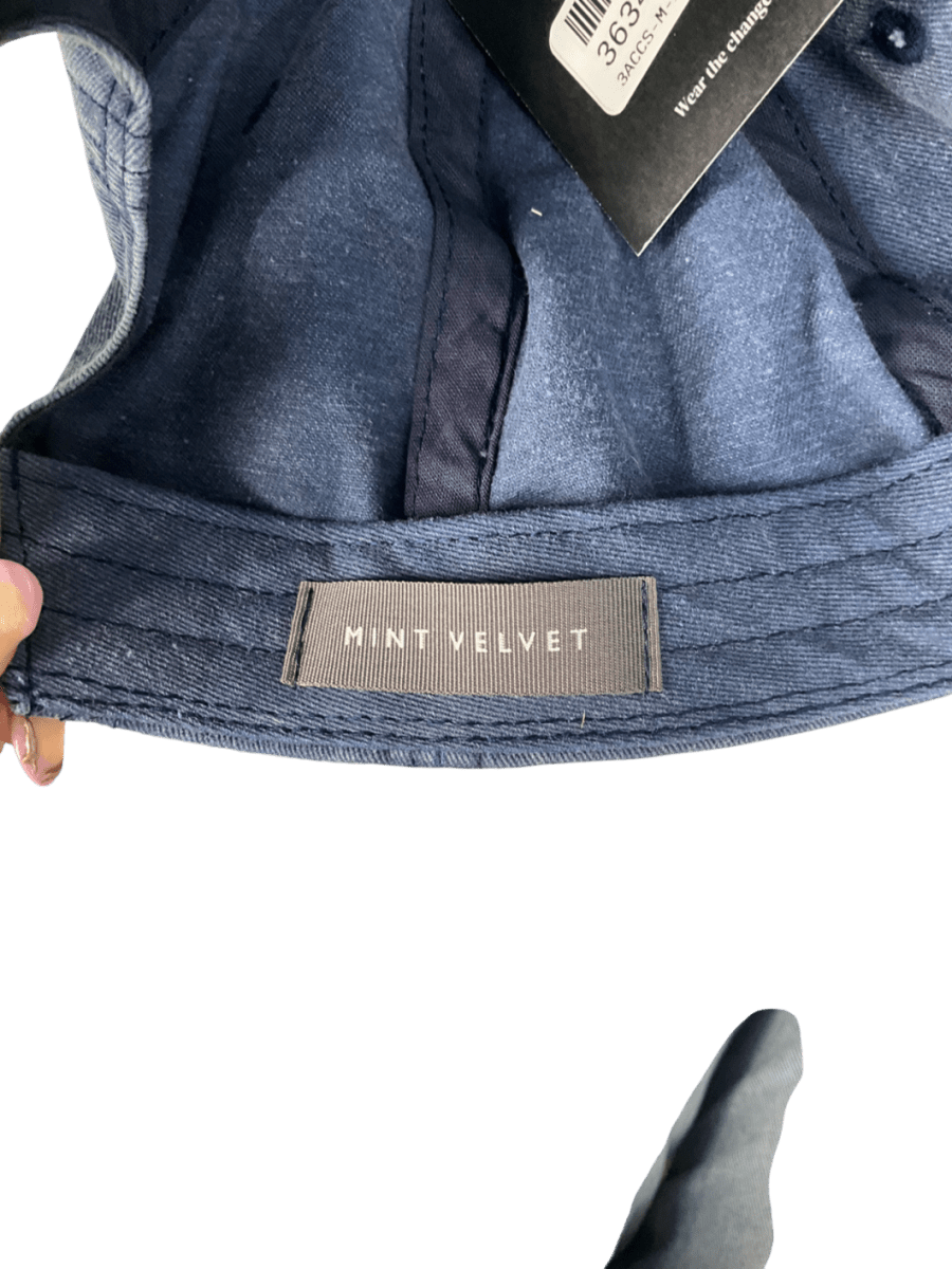 Mint Velvet Blue Denim Slogan Cap One Size - Reliked