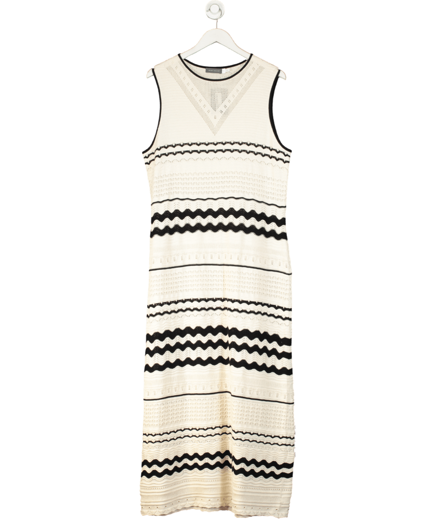 Mint Velvet Cream Cotton Textured Knit Maxi Dress UK XL - Reliked