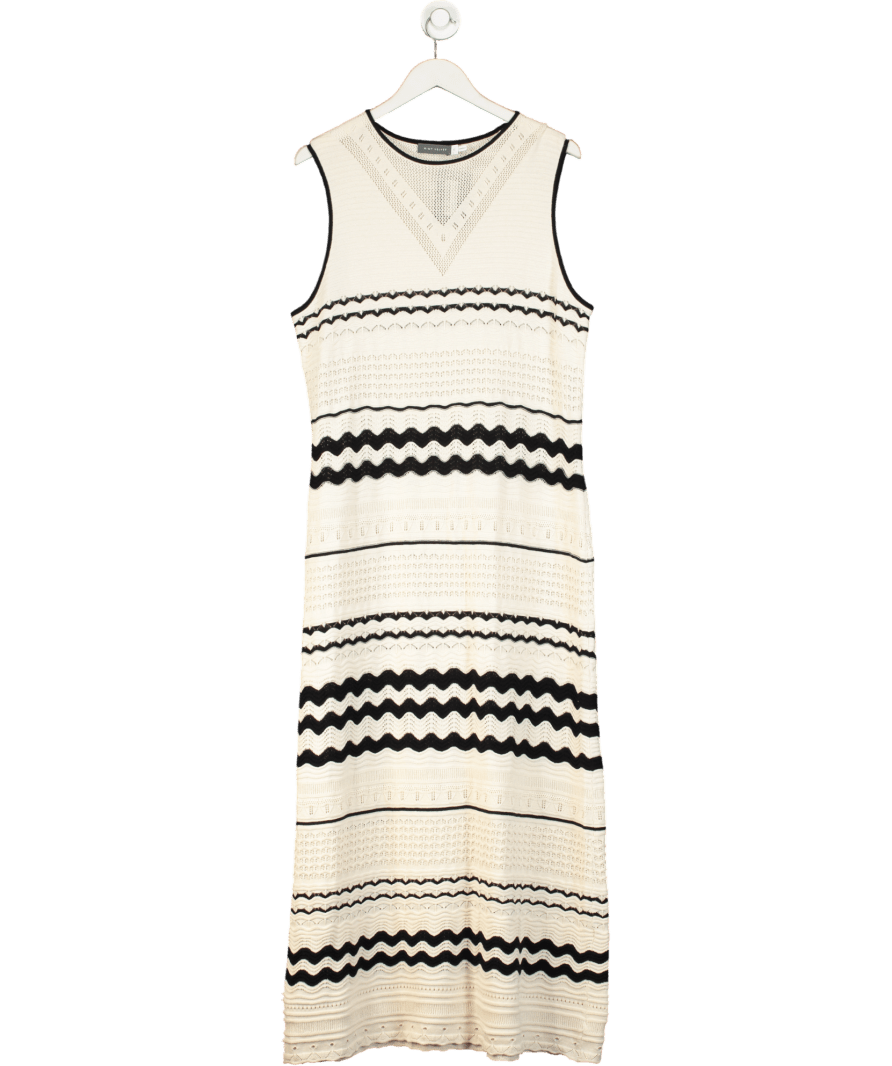 Mint Velvet Cream Cotton Textured Knit Maxi Dress UK XL - Reliked