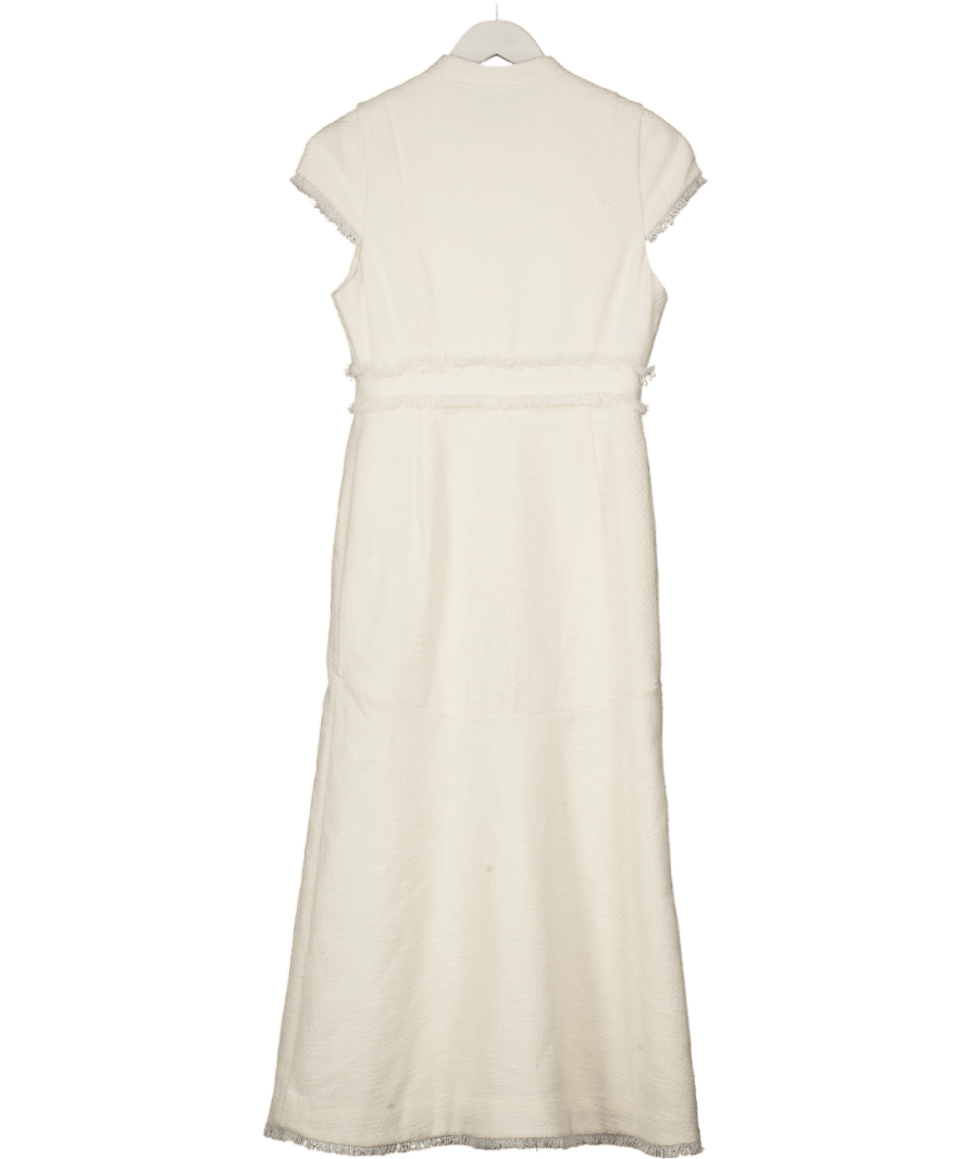 Mint Velvet Cream Ivory Boucle Midi Dress UK 6 - Reliked