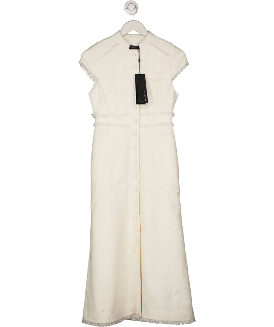 Mint Velvet Cream Ivory Boucle Midi Dress UK 6 - Reliked