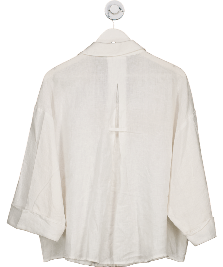 Mint Velvet Cream Linen Resort Shirt UK XL - Reliked