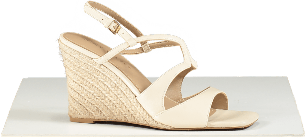 Mint Velvet Cream Pip Espadrille Wedges UK 7 - Reliked