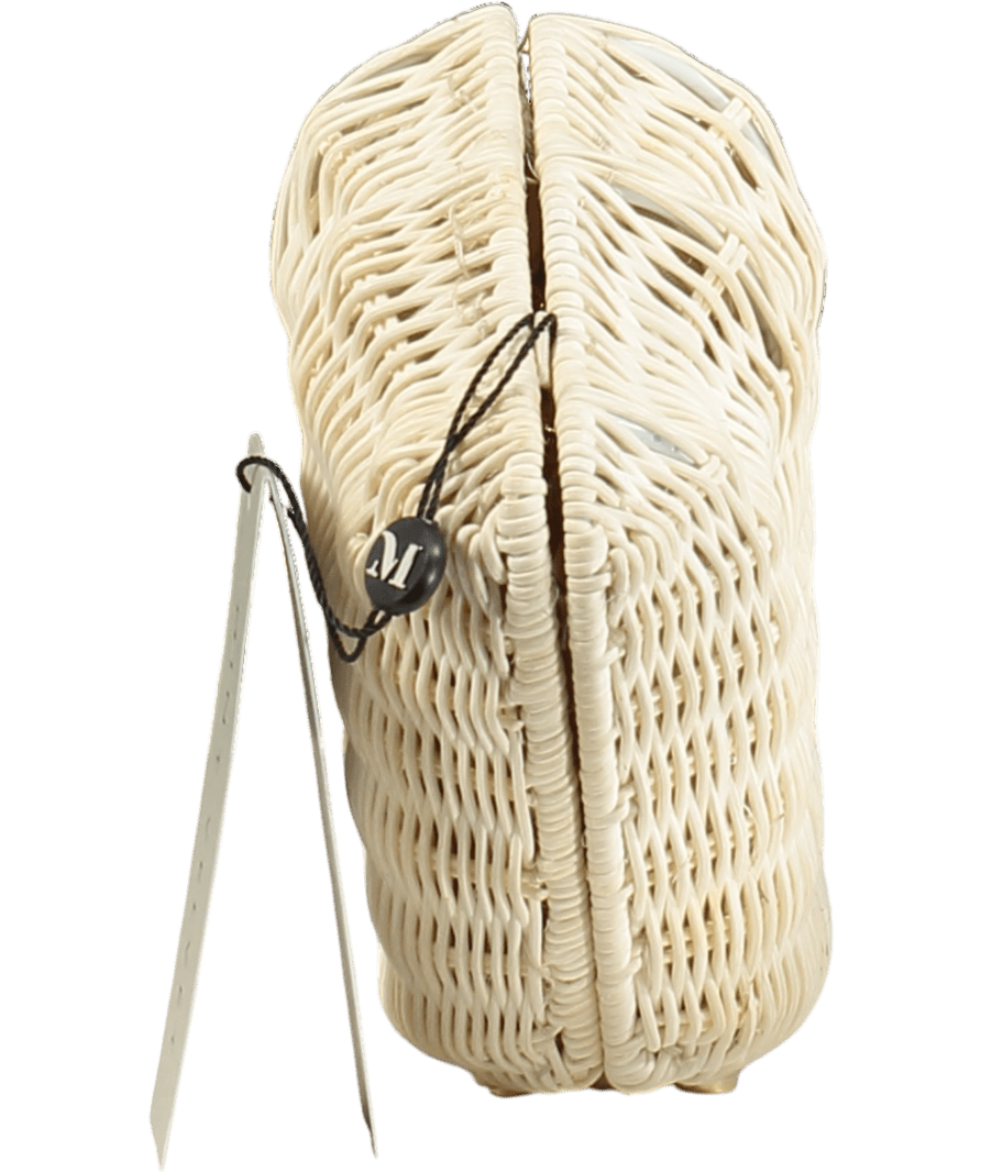 Mint Velvet Cream White Structured Shell Clutch Bag - Reliked