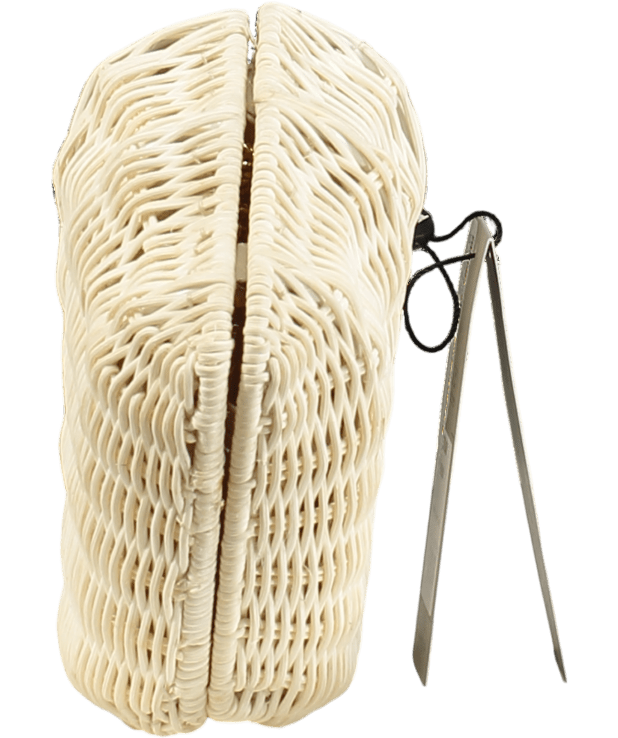 Mint Velvet Cream White Structured Shell Clutch Bag - Reliked