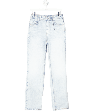Mint Velvet Light Blue Wash Straight Leg High Rise Jeans UK 6