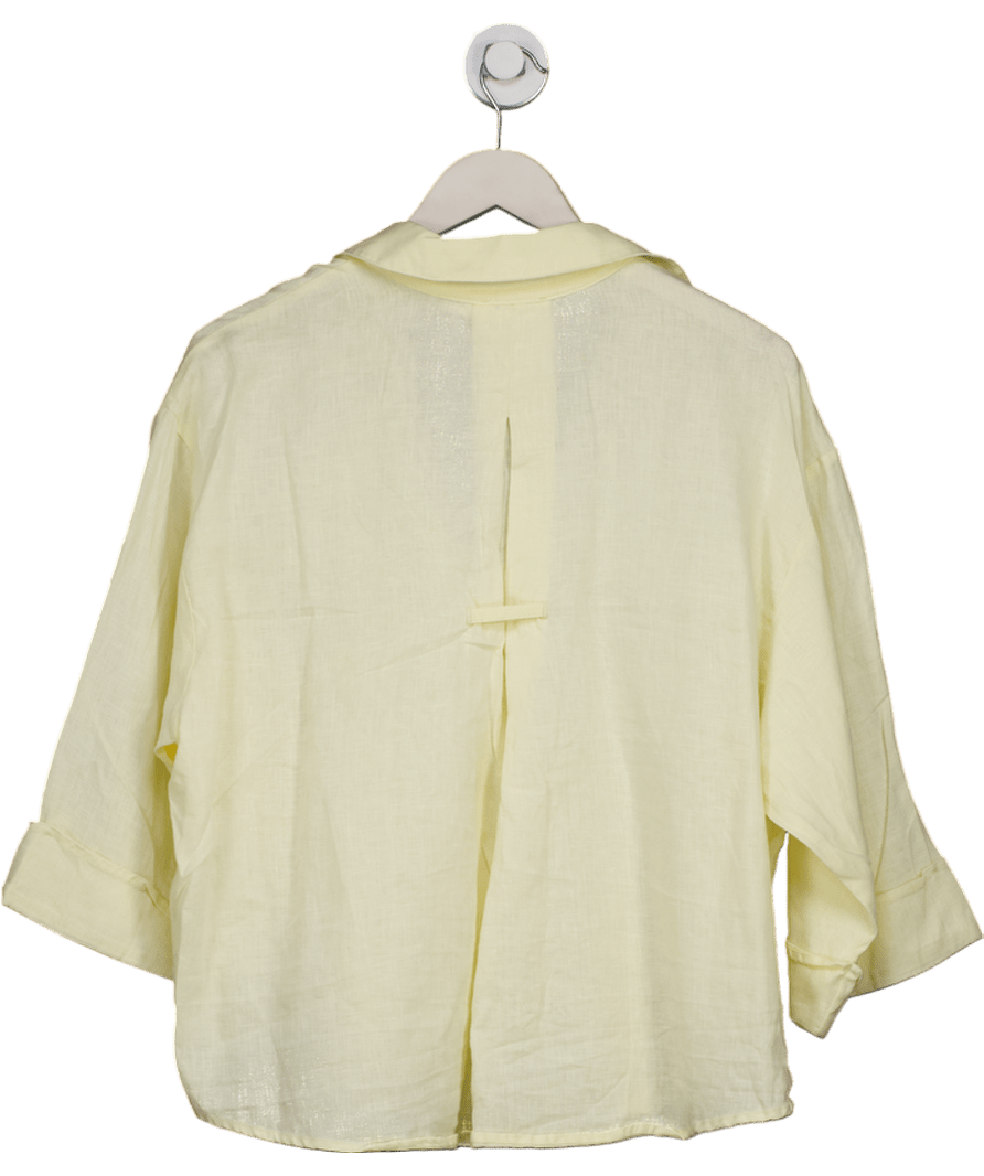 Mint Velvet Linen Resort Shirt - Yellow UK M - Reliked