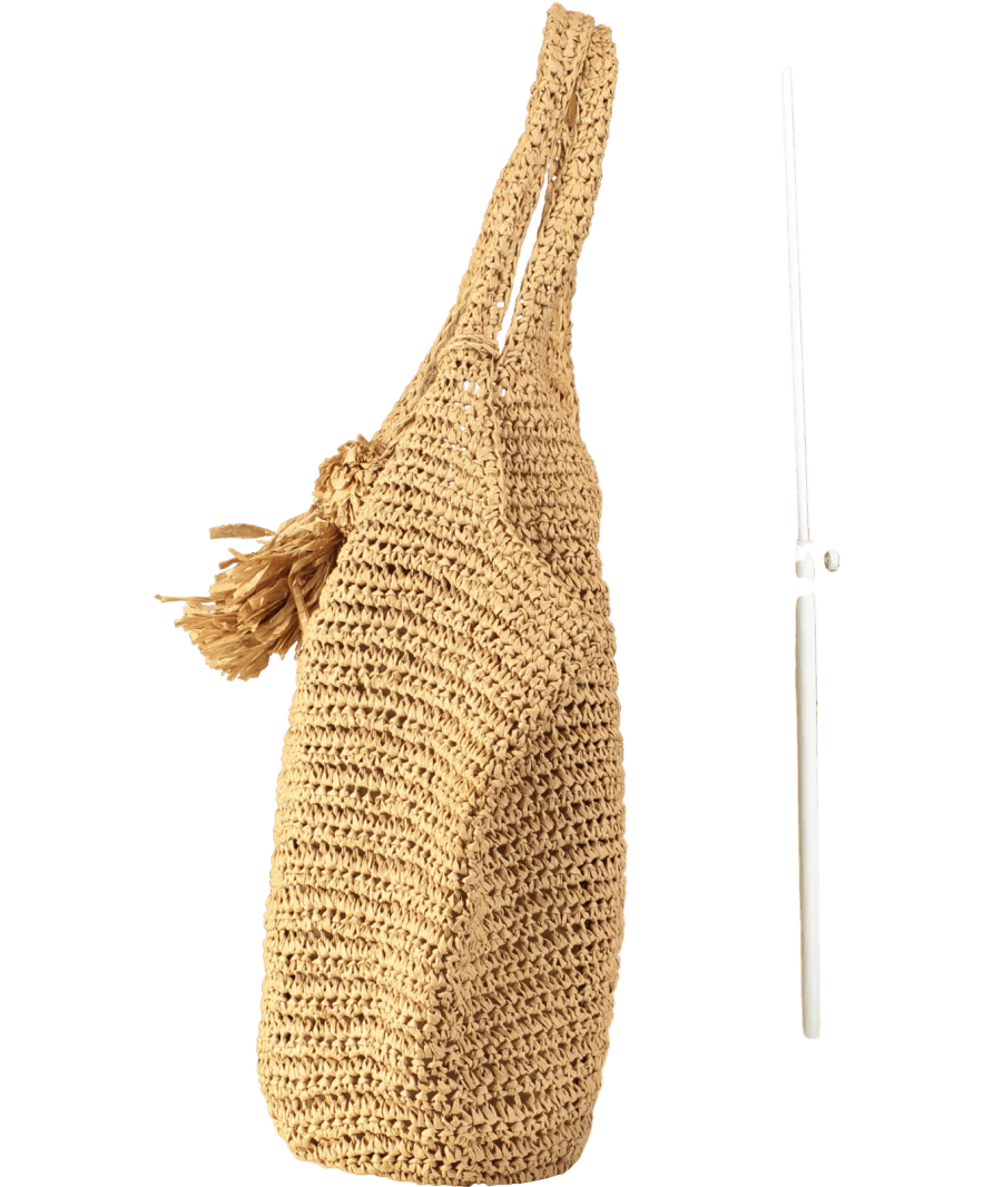 Mint Velvet Nude Woven Oversized Tote Bag, Natural - Reliked