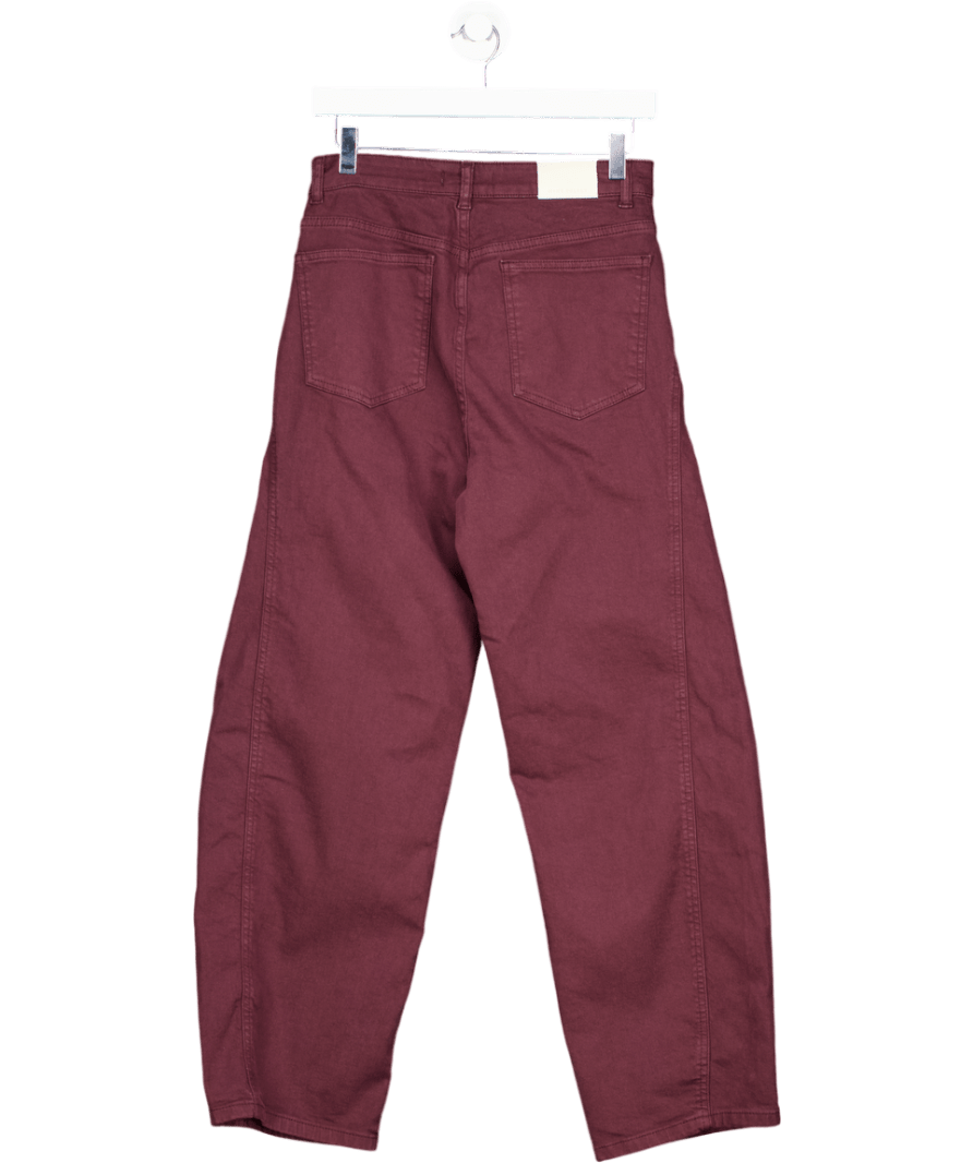 Mint Velvet Red Burgundy Barrel Leg Jeans - Longer Length UK 18 - Reliked