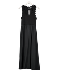 Mint Velvet Scallop Trim Midi Dress, Black UK XS - Reliked