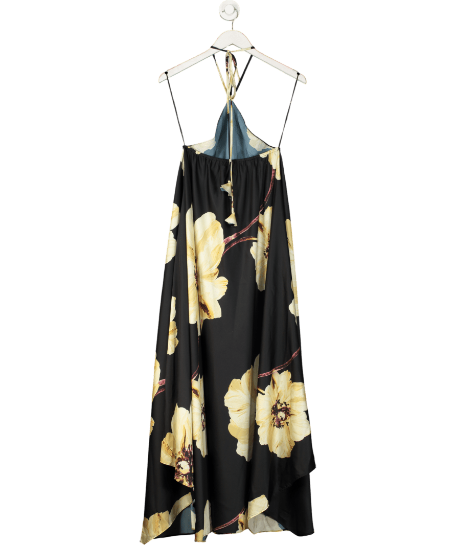 MISA Los Angeles Black Raban Maxi Dress UK S - Reliked