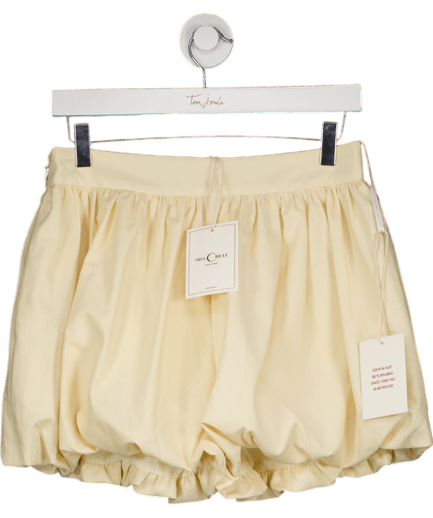 Miss Circle Yellow Quinzelle Linen Bubble Shorts UK S - Reliked