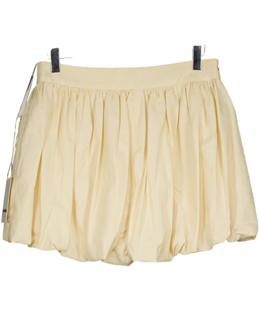 Miss Circle Yellow Quinzelle Linen Bubble Shorts UK S - Reliked