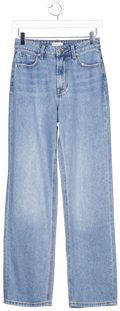 Miss Selfridge Blue Heart Pocket Flare Jean In Mid Wash UK 6 - Reliked