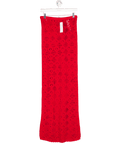 Miss Selfridge Red Beach Crochet Maxi Skirt UK M - Reliked