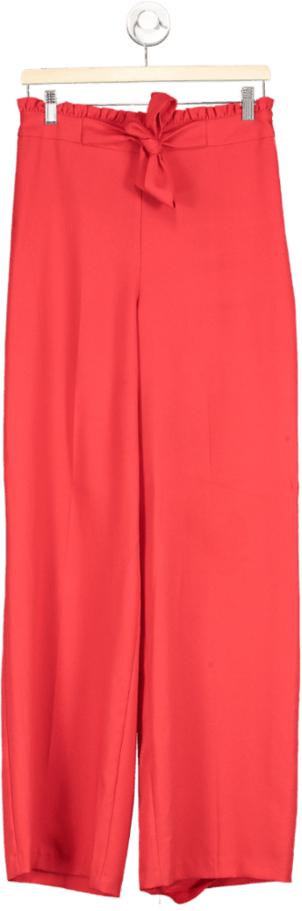 Miss Selfridge Red Wide Leg Trousers UK 10 - Reliked