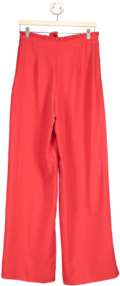 Miss Selfridge Red Wide Leg Trousers UK 10 - Reliked