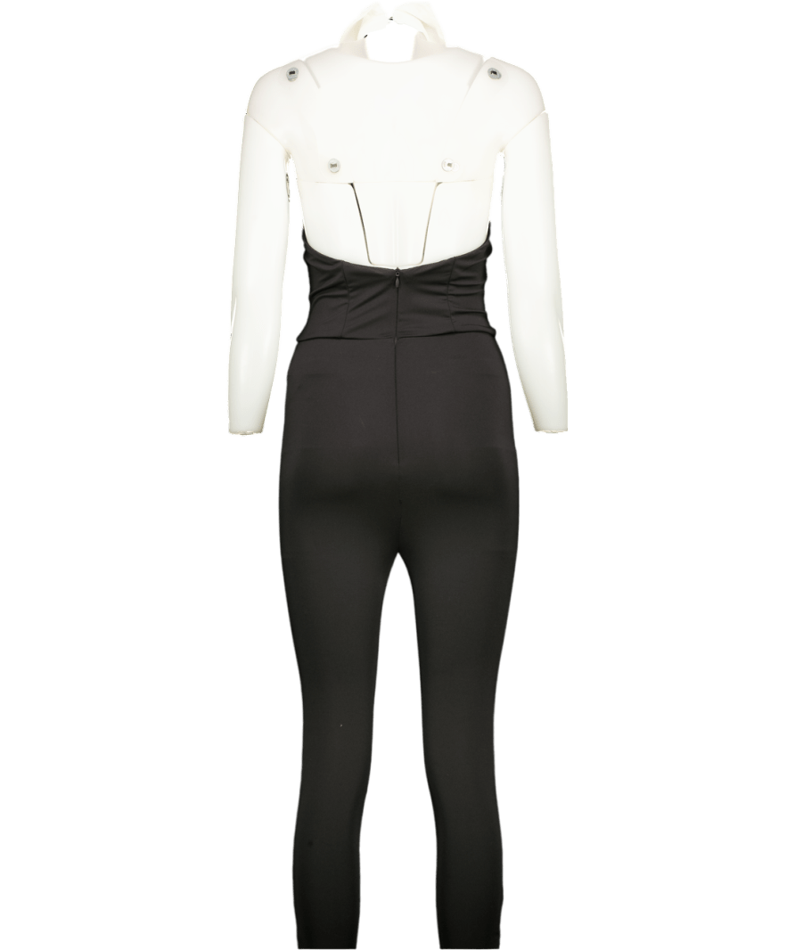 Missguided Black Backless Jumpsuit UK XS - Reliked