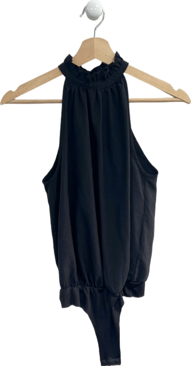 Missguided Black Sleeveless Bodysuit UK 6 - Reliked