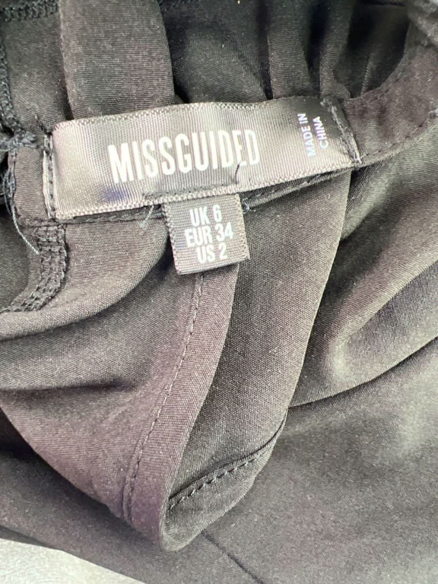 Missguided Black Sleeveless Bodysuit UK 6 - Reliked