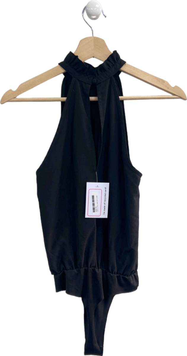 Missguided Black Sleeveless Bodysuit UK 6 - Reliked