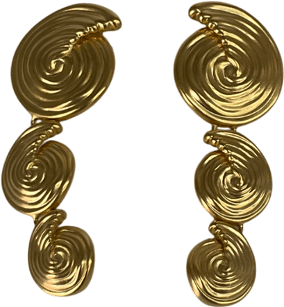 Missoma Metallic Spiral Statement Drop Earrings One Size - Reliked
