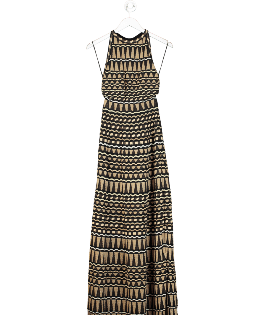 Missoni Black Halterneck Maxi Dress It42 UK 10 - Reliked